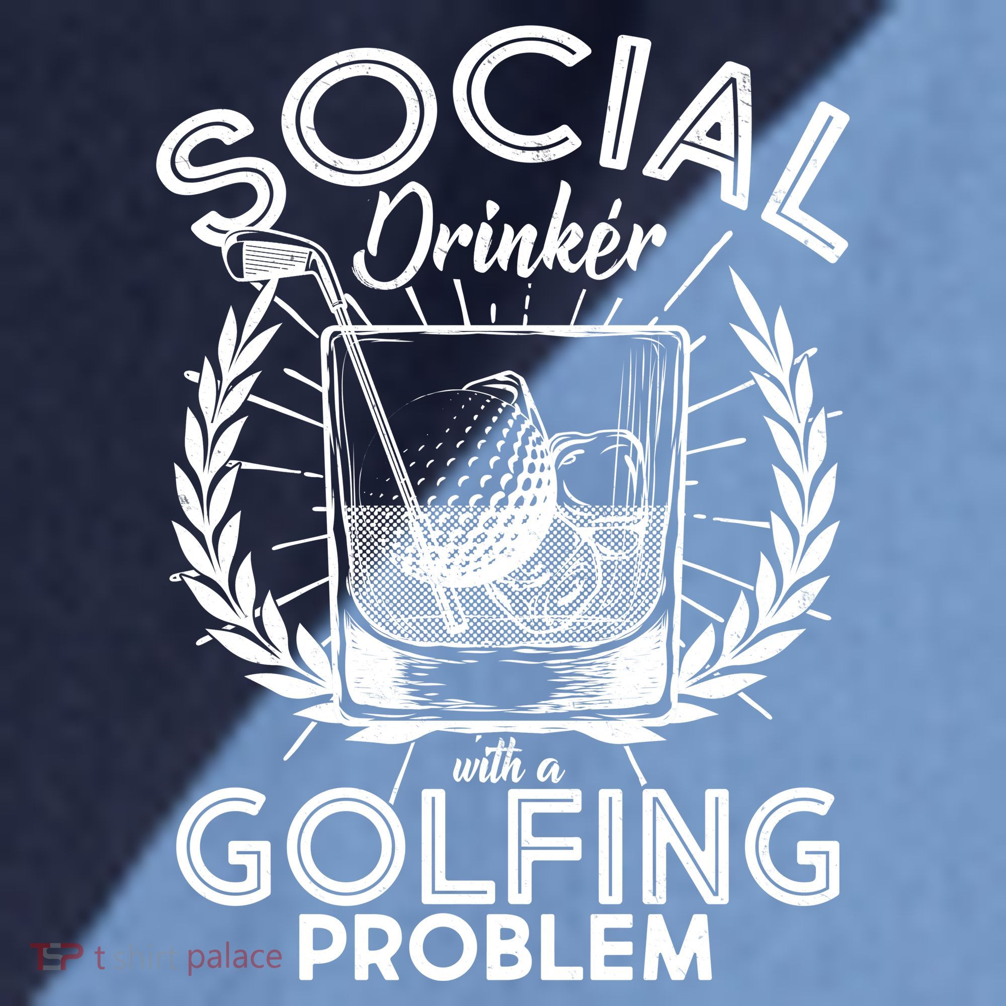 Social Drinker with a Golfing Problem Raglan Baseball Sleeve Shirt