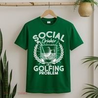 Social Drinker with a Golfing Problem T-Shirt thumb 2