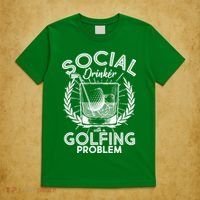 Social Drinker with a Golfing Problem T-Shirt thumb 5