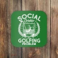 Social Drinker with a Golfing Problem Coaster thumb 0