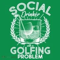 Social Drinker with a Golfing Problem Polo thumb 2