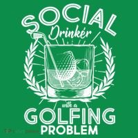 Social Drinker with a Golfing Problem Ornament thumb 1