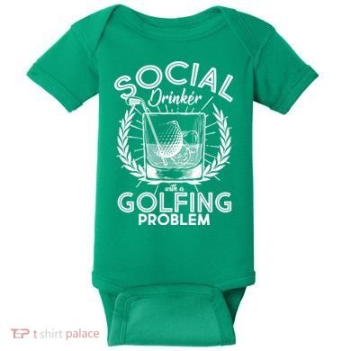 Social Drinker with a Golfing Problem Baby Bodysuit