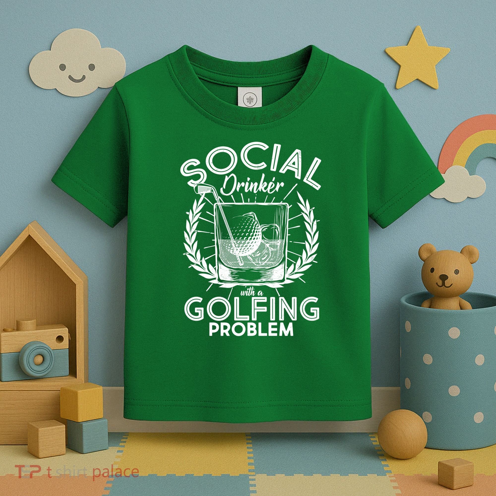 Social Drinker with a Golfing Problem Toddler T-Shirt