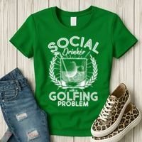 Social Drinker with a Golfing Problem Women's T-Shirt thumb 3