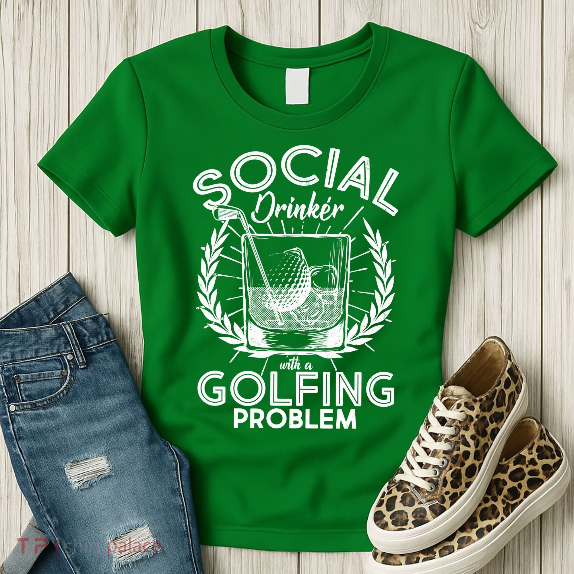 Social Drinker with a Golfing Problem Women's T-Shirt