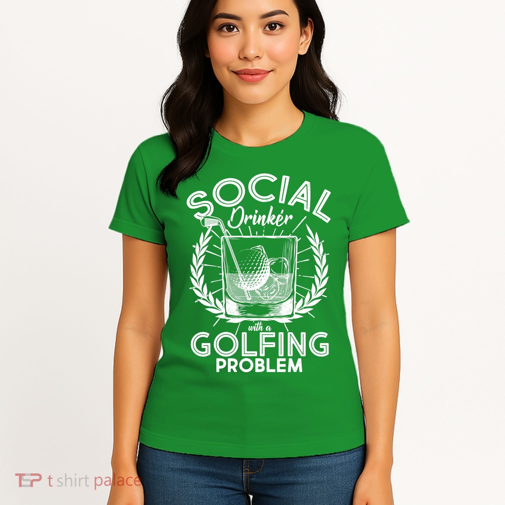 Social Drinker with a Golfing Problem Women's T-Shirt