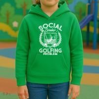 Social Drinker with a Golfing Problem Kids Hoodie thumb 3