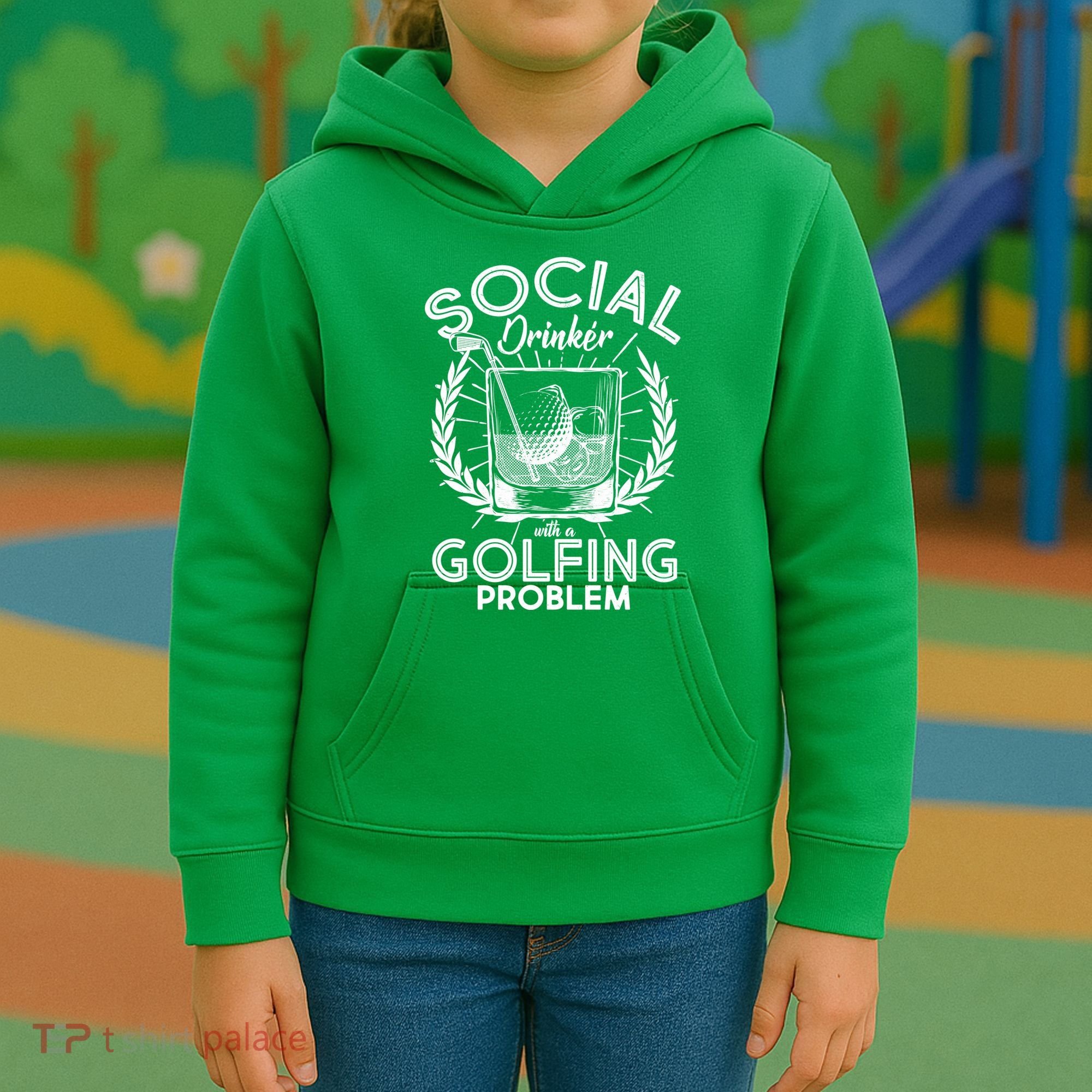 Social Drinker with a Golfing Problem Kids Hoodie
