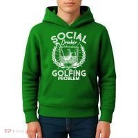 Social Drinker with a Golfing Problem Kids Hoodie thumb 4