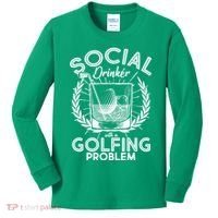 Social Drinker with a Golfing Problem Kids Long Sleeve Shirt thumb 0