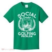 Social Drinker with a Golfing Problem Kids T-Shirt thumb 0