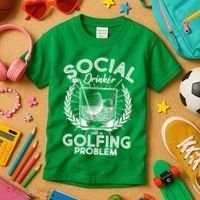 Social Drinker with a Golfing Problem Kids T-Shirt thumb 3