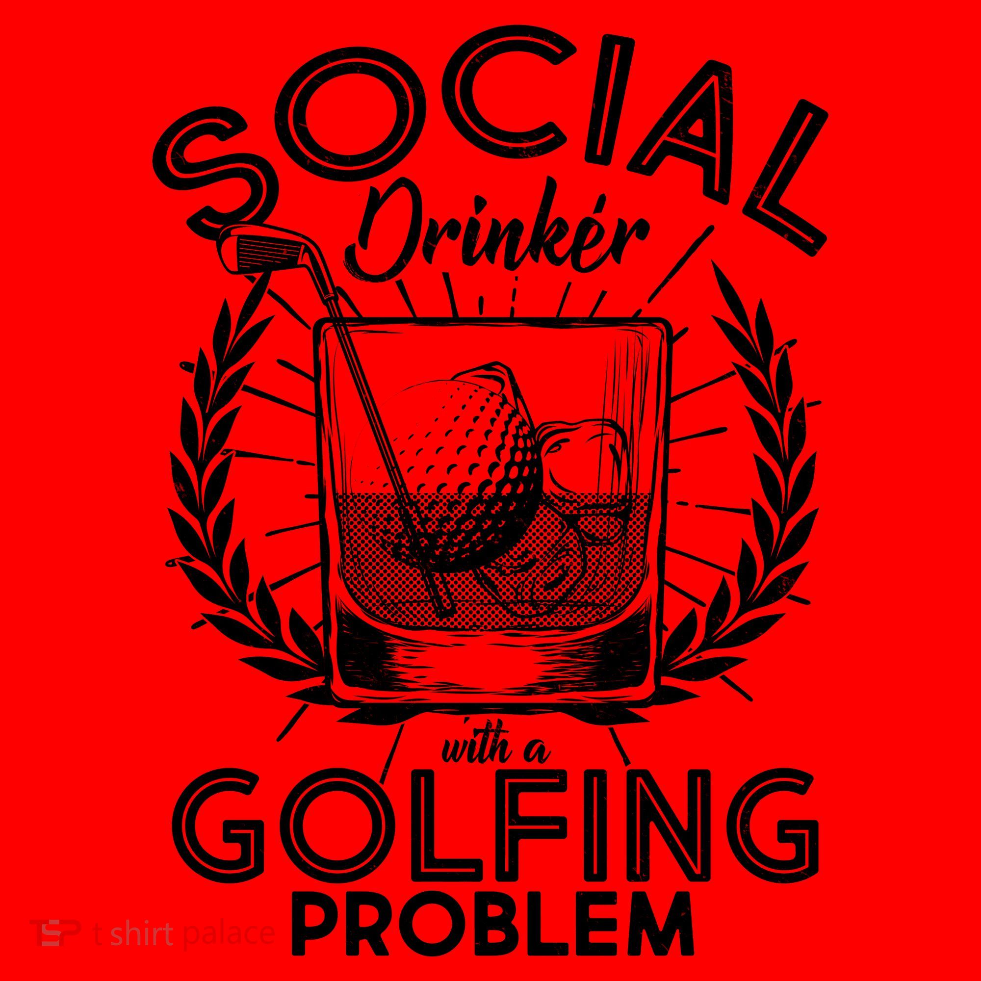 Social Drinker with a Golfing Problem Santa Hat