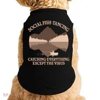 Social Fish-Tancing Funny Social Distancing Doggie Tank thumb 0