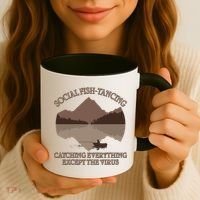 Social Fish-Tancing Funny Social Distancing Coffee Mug thumb 3