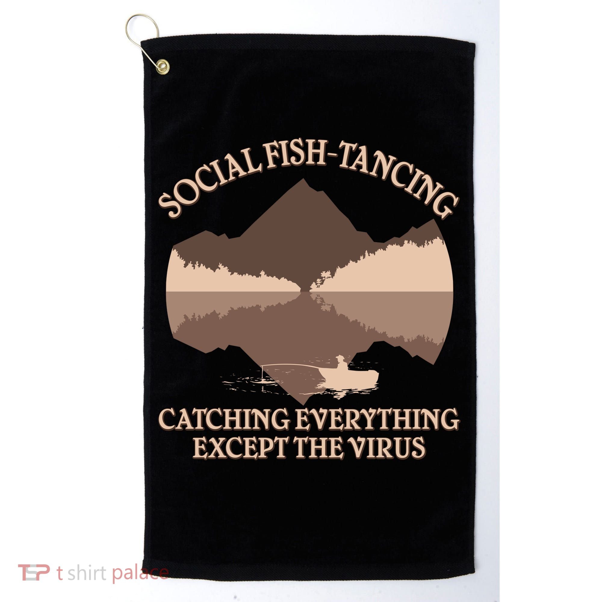 Social Fish-Tancing Funny Social Distancing Golf Towel