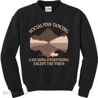 Social Fish-Tancing Funny Social Distancing Kids Sweatshirt thumb 0