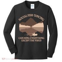 Social Fish-Tancing Funny Social Distancing Kids Long Sleeve Shirt thumb 0
