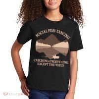 Social Fish-Tancing Funny Social Distancing Kids T-Shirt thumb 2