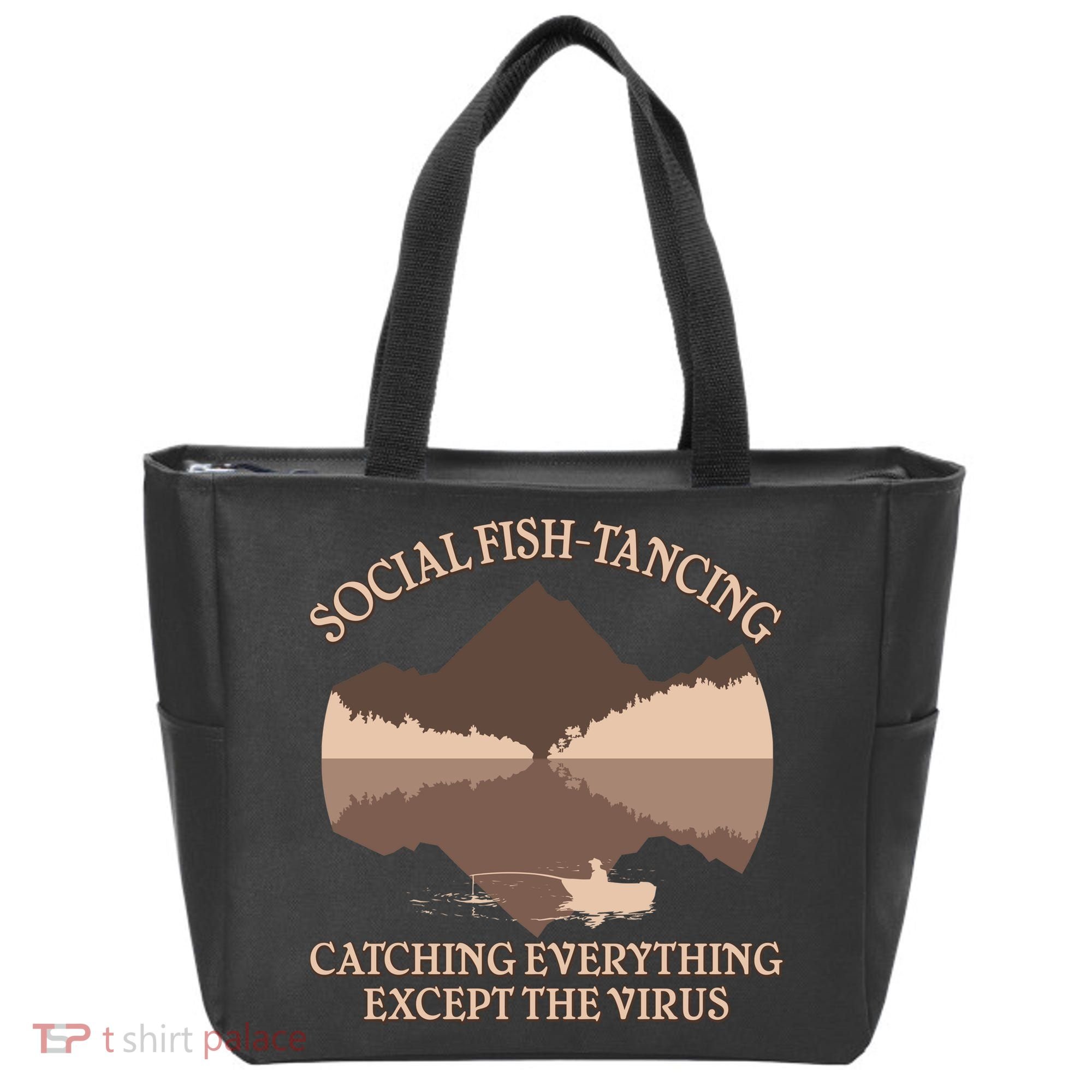 Social Fish-Tancing Funny Social Distancing Tote Bag