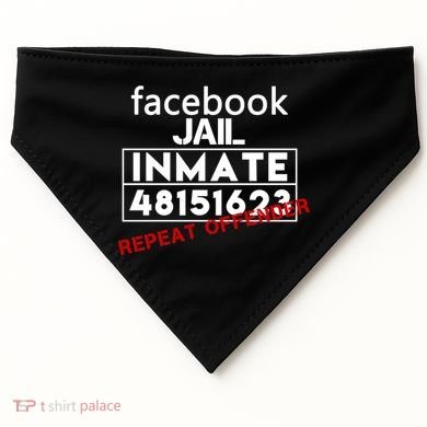 Social Media Jail Inmate Repeat Offender USA-Made Doggie Bandana