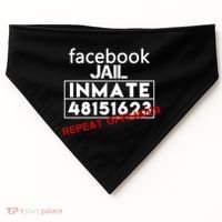Social Media Jail Inmate Repeat Offender USA-Made Doggie Bandana thumb 0