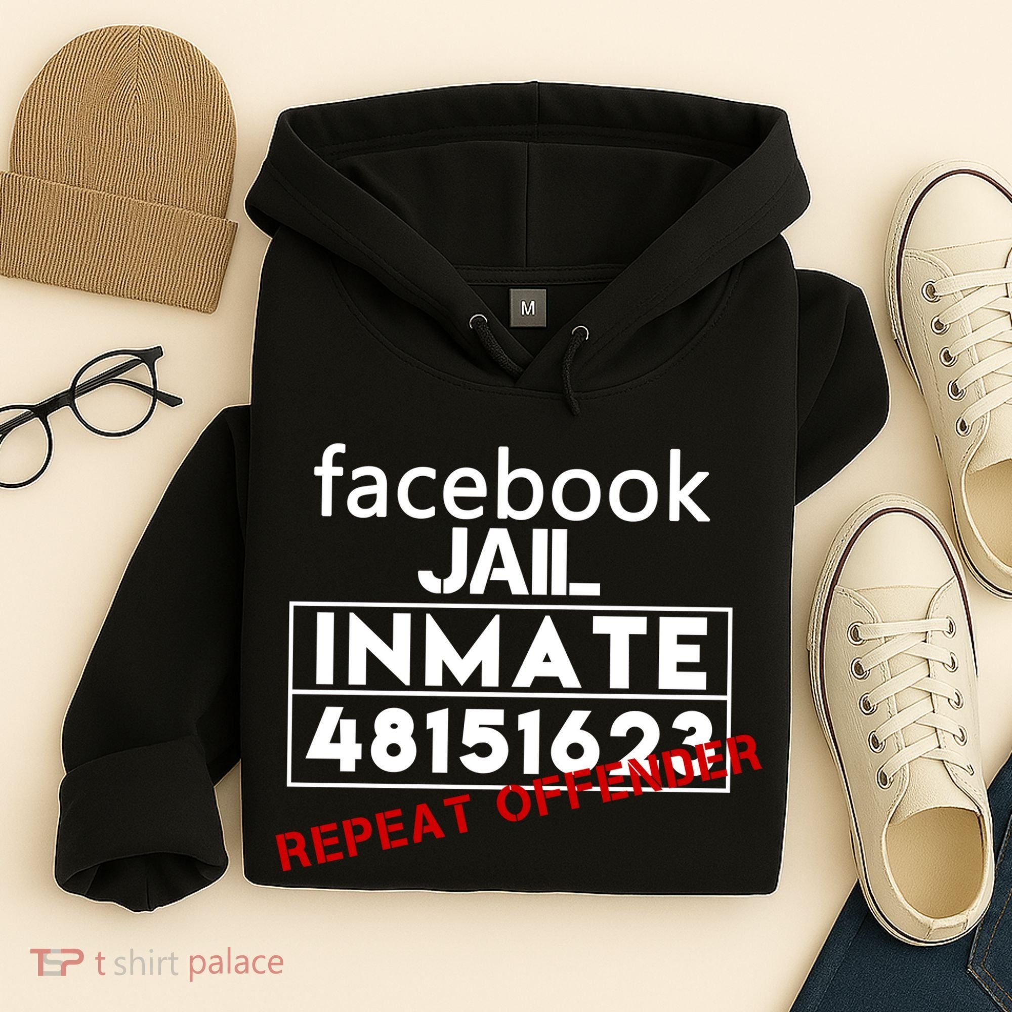 Social Media Jail Inmate Repeat Offender Hoodie