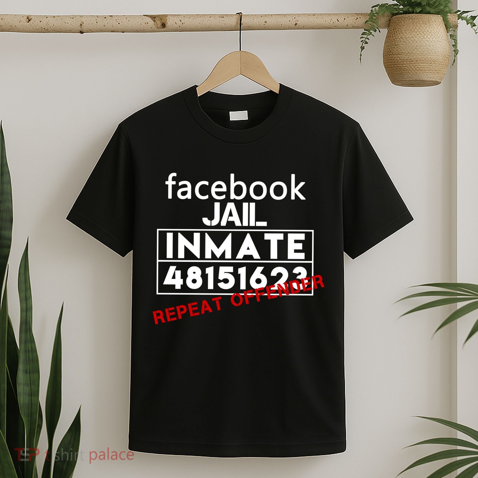 Social Media Jail Inmate Repeat Offender T-Shirt