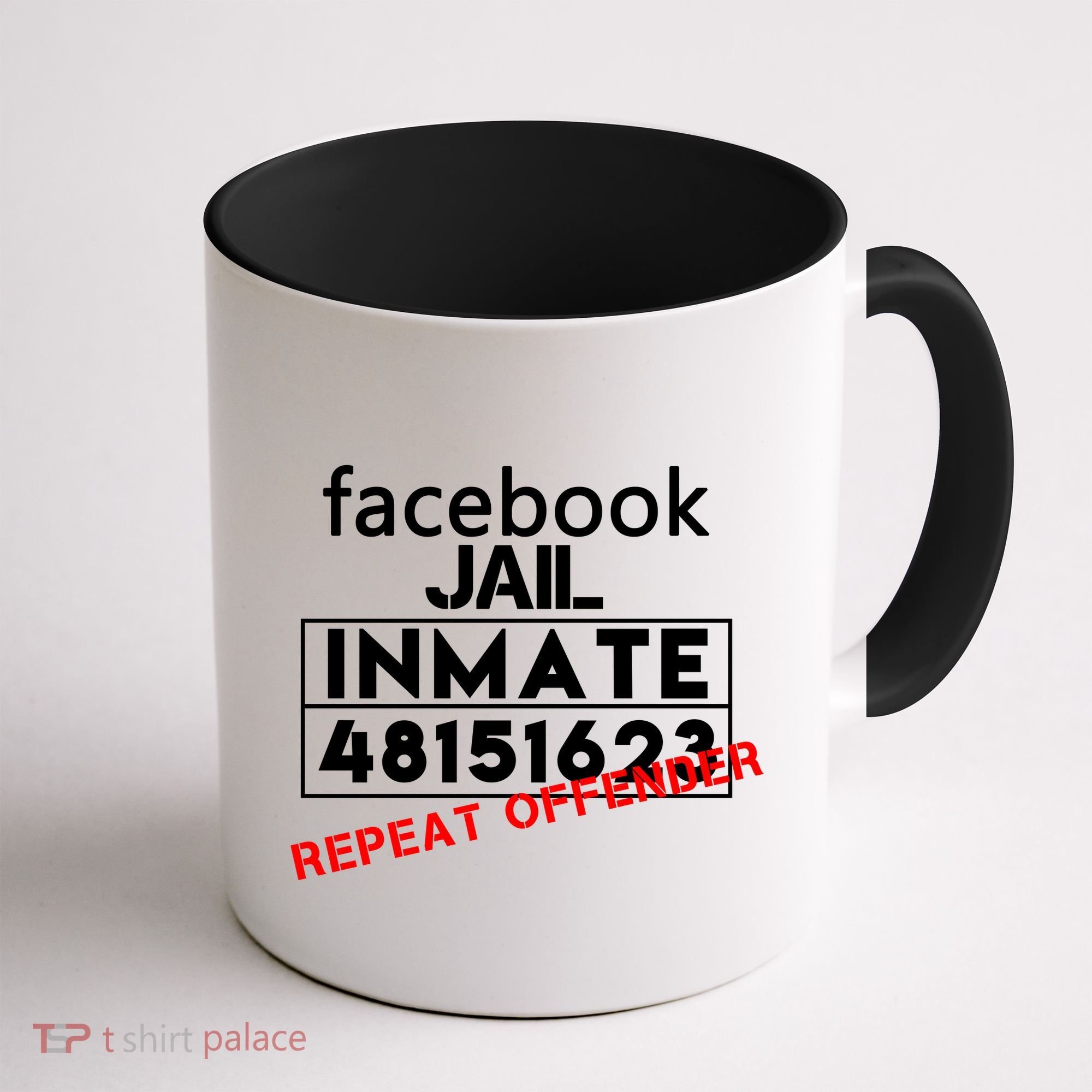 Social Media Jail Inmate Repeat Offender Coffee Mug