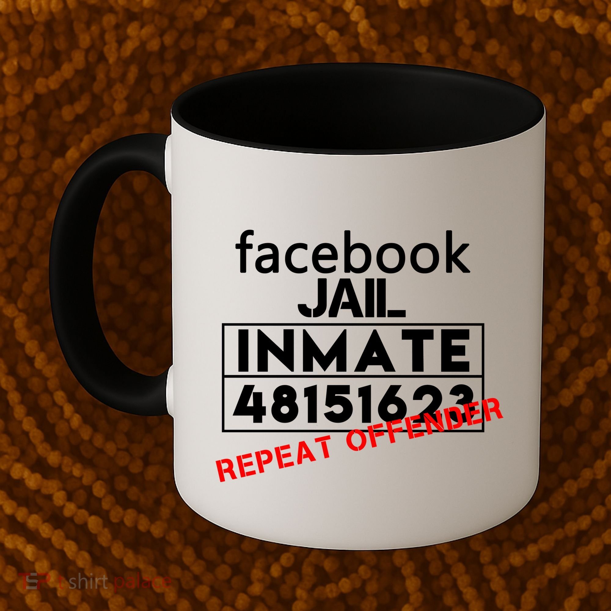 Social Media Jail Inmate Repeat Offender Coffee Mug