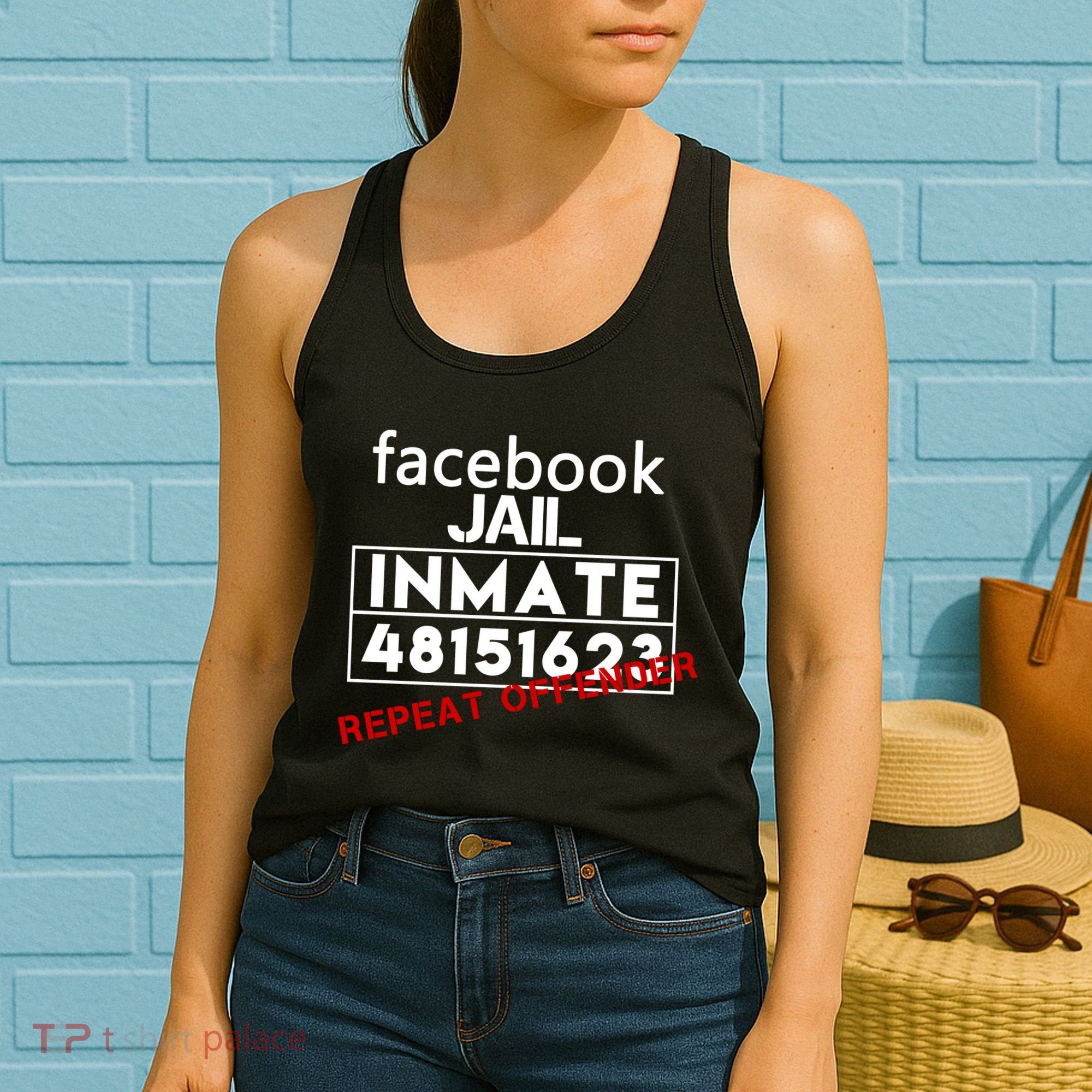 Social Media Jail Inmate Repeat Offender Women's Tank Top