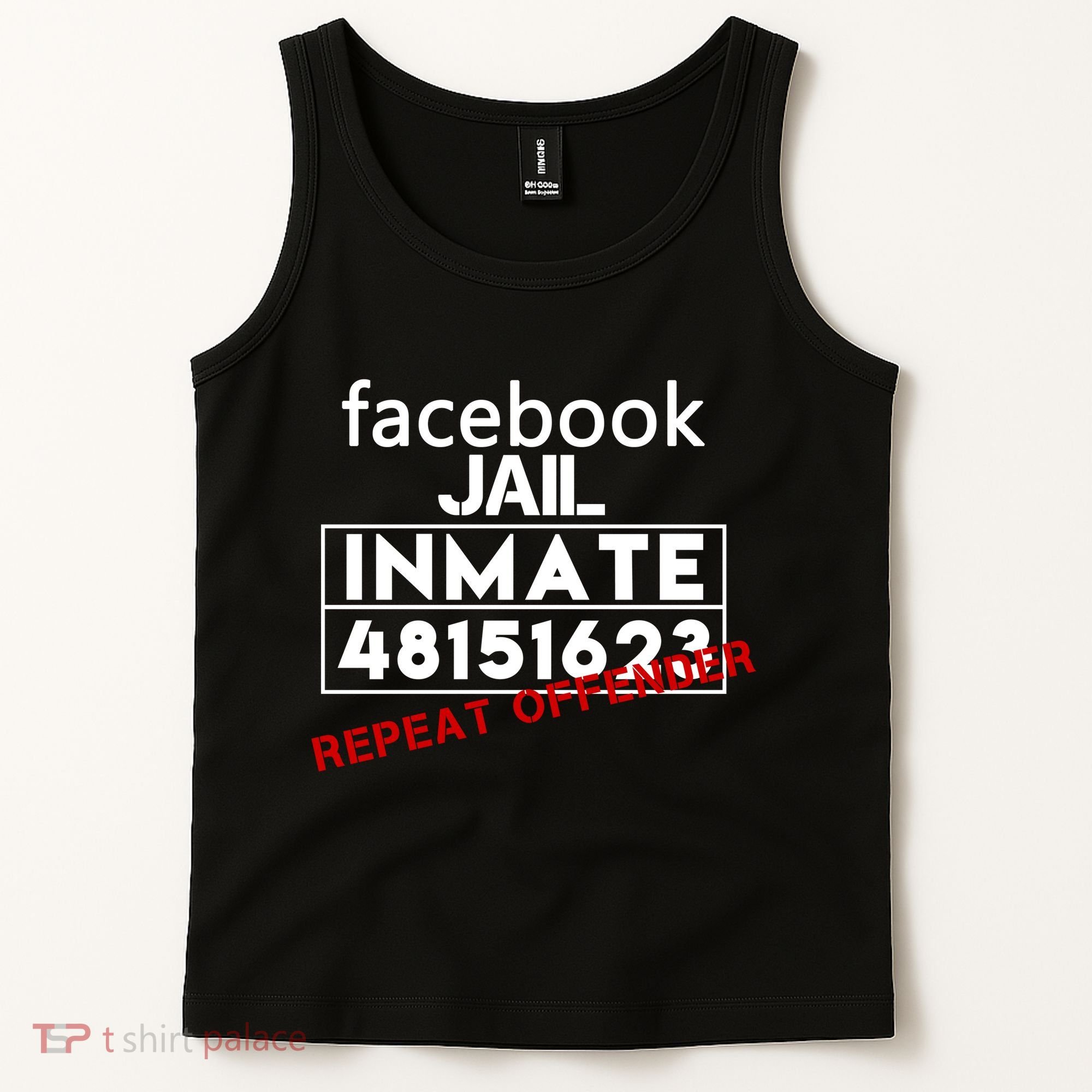 Social Media Jail Inmate Repeat Offender Tank Top