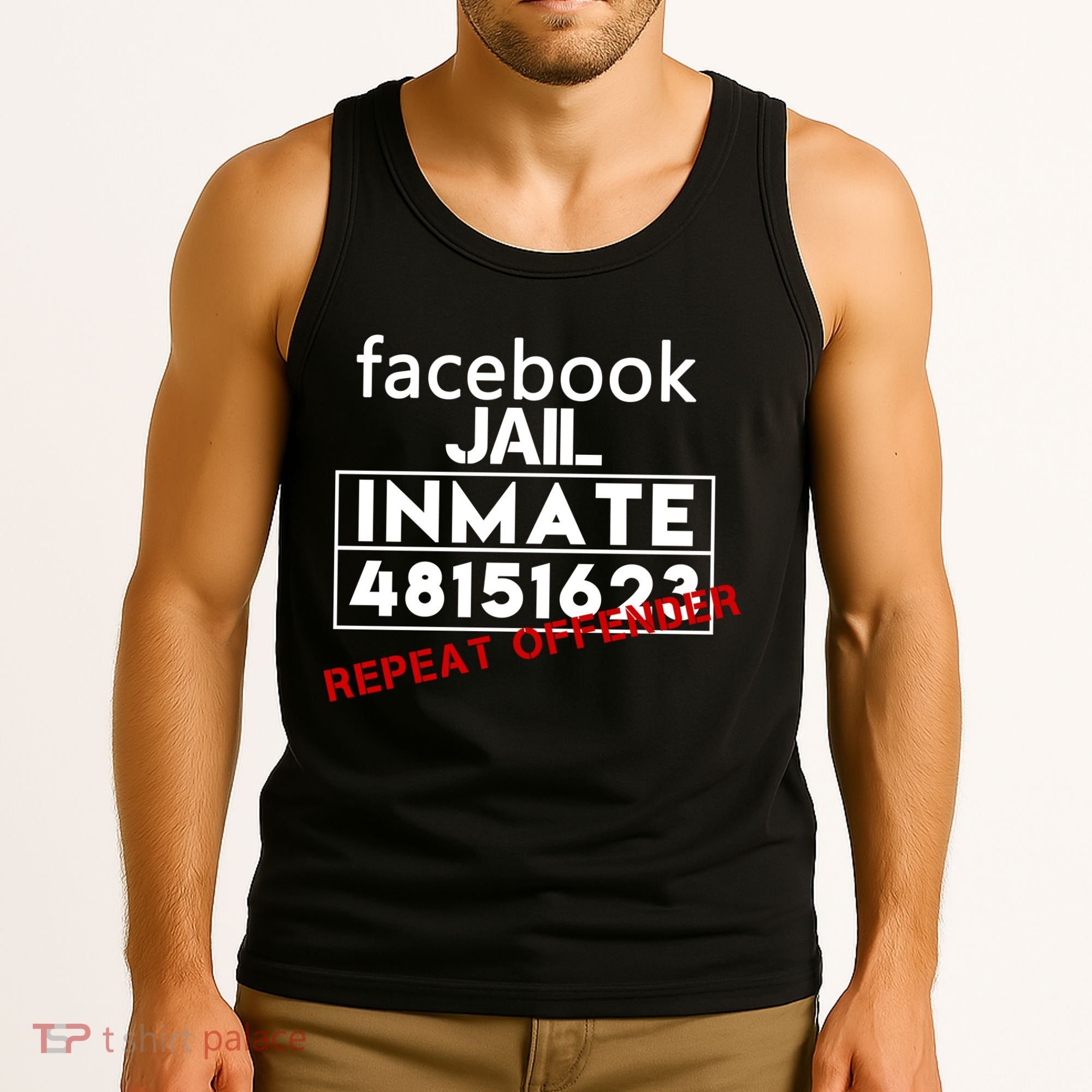 Social Media Jail Inmate Repeat Offender Tank Top