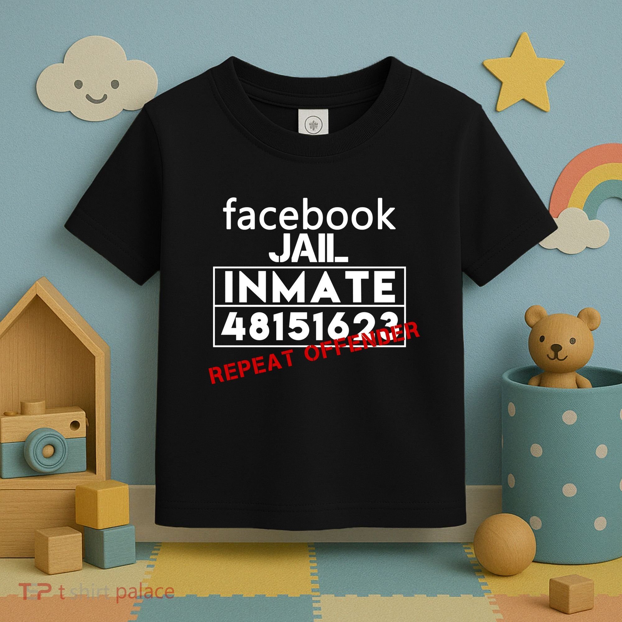 Social Media Jail Inmate Repeat Offender Toddler T-Shirt