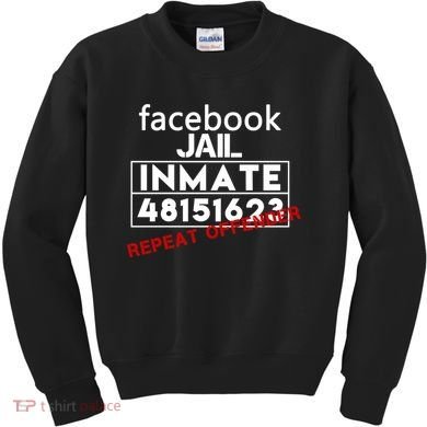 Social Media Jail Inmate Repeat Offender Kids Sweatshirt