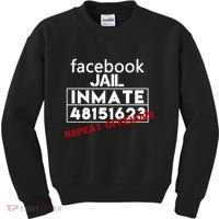 Social Media Jail Inmate Repeat Offender Kids Sweatshirt thumb 0