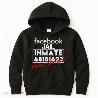 Social Media Jail Inmate Repeat Offender Kids Hoodie