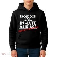 Social Media Jail Inmate Repeat Offender Kids Hoodie thumb 4