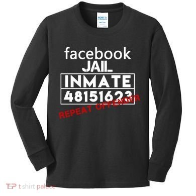 Social Media Jail Inmate Repeat Offender Kids Long Sleeve Shirt