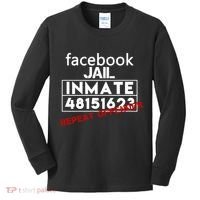 Social Media Jail Inmate Repeat Offender Kids Long Sleeve Shirt thumb 0