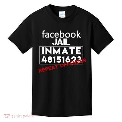 Social Media Jail Inmate Repeat Offender Kids T-Shirt