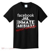 Social Media Jail Inmate Repeat Offender Kids T-Shirt thumb 0