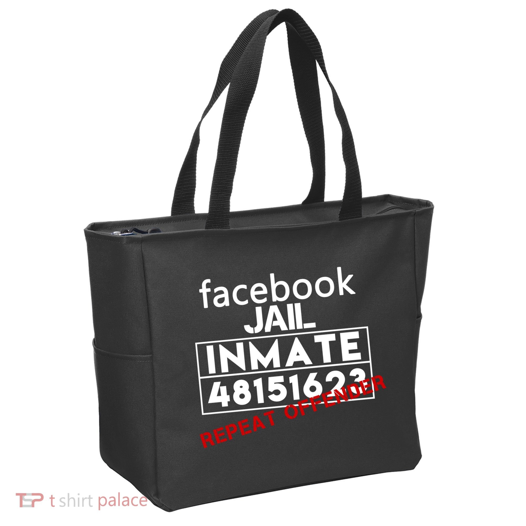 Social Media Jail Inmate Repeat Offender Tote Bag