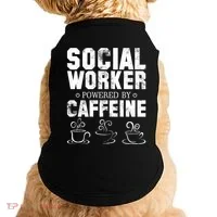 Social Worker Powered By Caffeine Doggie Tank thumb 0