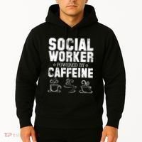 Social Worker Powered By Caffeine Hoodie thumb 2