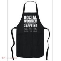 Social Worker Powered By Caffeine Apron thumb 0