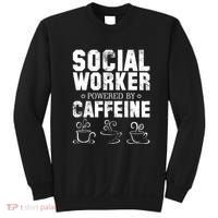 Social Worker Powered By Caffeine Sweatshirt thumb 0