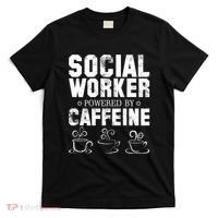 Social Worker Powered By Caffeine T-Shirt thumb 0