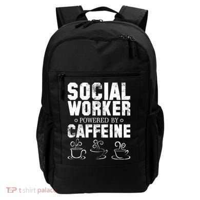 Social Worker Powered By Caffeine Backpack